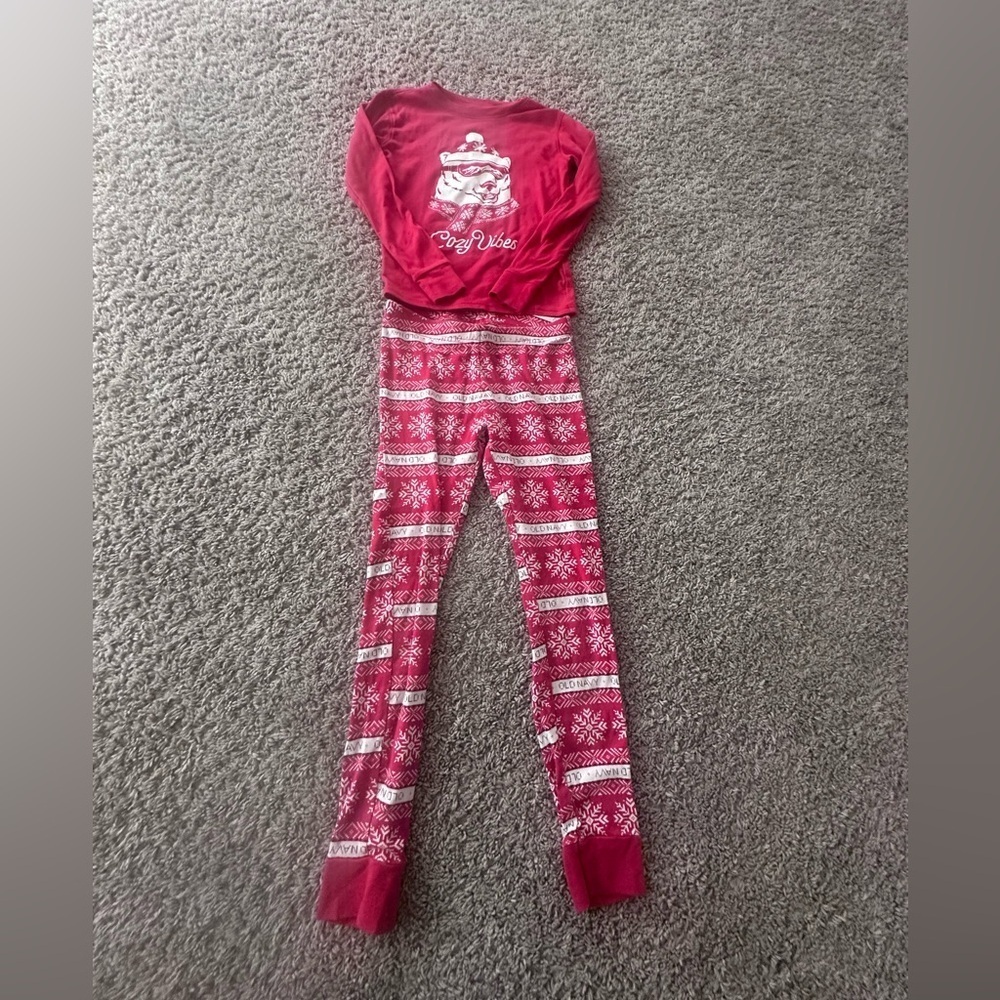 Preloved Navy Red and White Holiday Pajama Set
